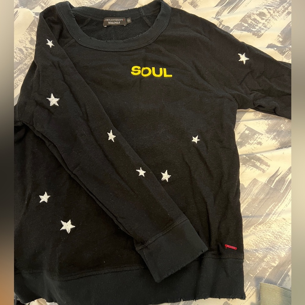 Soul cycle crew neck top